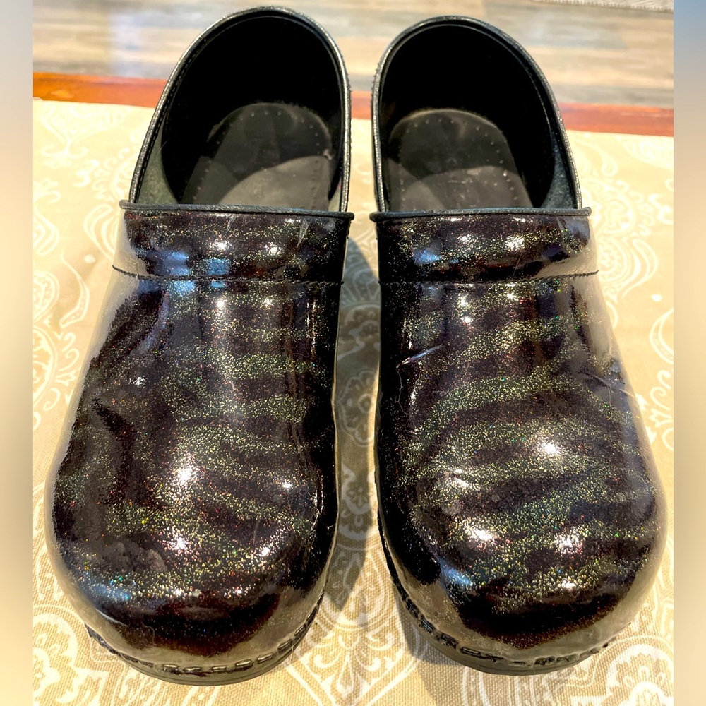 Sanita Clogs Glitter Animal Print 40/9
